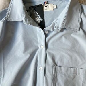 Elegant Light Blue Women's Button Down Shirt